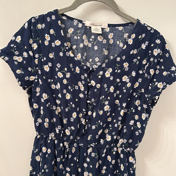 Blue Daisy Ruffle Dress M - Picture 2 of 4